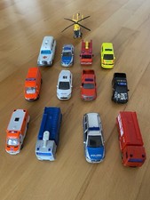 13 Einsatzfahrzeuge Siku Set und 2 Andere 1:87, Krankenwagen, Polizei, Feuerwehr