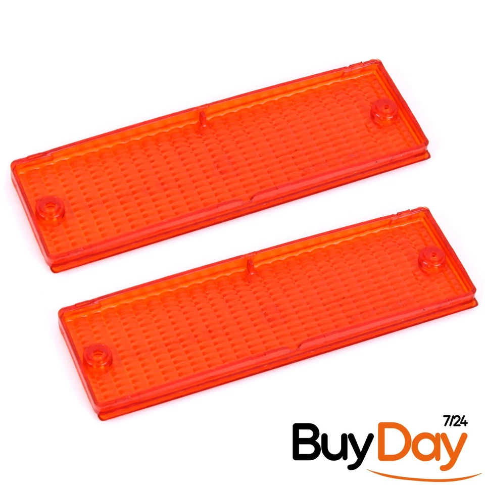 BMW E30 Front Indicator Lenses Orange (87-94) Pair 63131386011 Plastic Bumper - Image 4 of 4