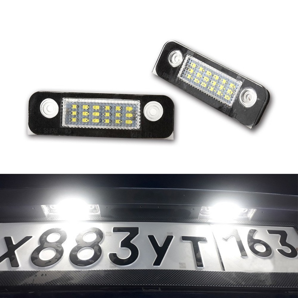 2Pcs 96BG13550AB License Plate Light For Ford Fiesta MK5 Fusion Mondeo