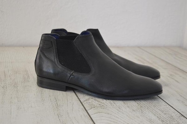 Men Bugatti Boots Black Leather 10.5