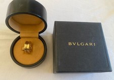 Authentic Bvlgari B.Zero1 18k Yellow Gold 2 Band Ring Size 51