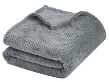 Kuscheldecke Wohndecke Couchdecke Mikrofaser weich grau