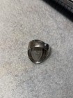 Silver Ring Blue Turquoise Oval Cabochon Bezel Set Size 11 — photo 5