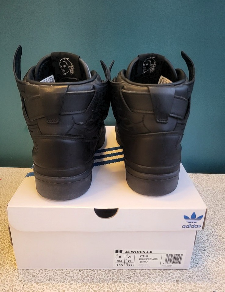 Size 8 - Jeremy Scott x adidas Wings 4.0 Core Black for sale