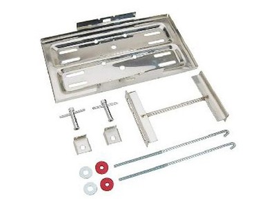 JEGS Stainless Steel Battery Tray Kit for Group 24, 27 and 74 Batteries [7 in.