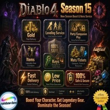 Diablo 4 Season 15🔥BOOST LEVELING 1-70✨Gold Pit Run Glyph Mats🔥Virtual Item