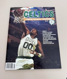 1989-90 Boston Celtics Official Yearbook Larry Bird Reggie Lewis Parish McHale