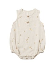 Rylee  Cru Collective Beau Linen-Blend Romper