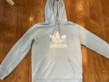 Adidas Woman  s Light Blue Hoodie size Medium