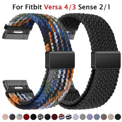 Magnet Nylon Uhrenarmband Für Fitbit Sense 2 1/ Versa 3 Versa 4 Ersatz Armband