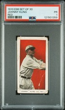 1910 E98 SET OF 30 RED JOHNNY KLING PSA 1