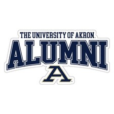 Akron Zips Laser Cut Alumni Vinyl Sticker/Magnet