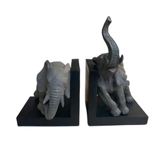 Comfy Hour Elephant Collection 12" x 10" Set of 2 Elephants Bookends Art Bookend