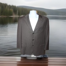 Ermenegildo Zegna Traveller Mens 44R Blazer Wool Brown Sport Coat Swiss