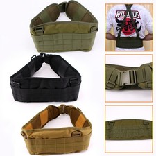 Tactical Military Molle Waist Belt Padded Battle Combat Belt W/Suspender