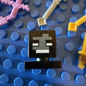 LEGO 2016 Minecraft Black Head For Minifigure The Wither Lot Body Pigman Micro