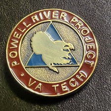 Vintage Jadco Belt Buckle Solid Brass Va. Tech Powell River Project