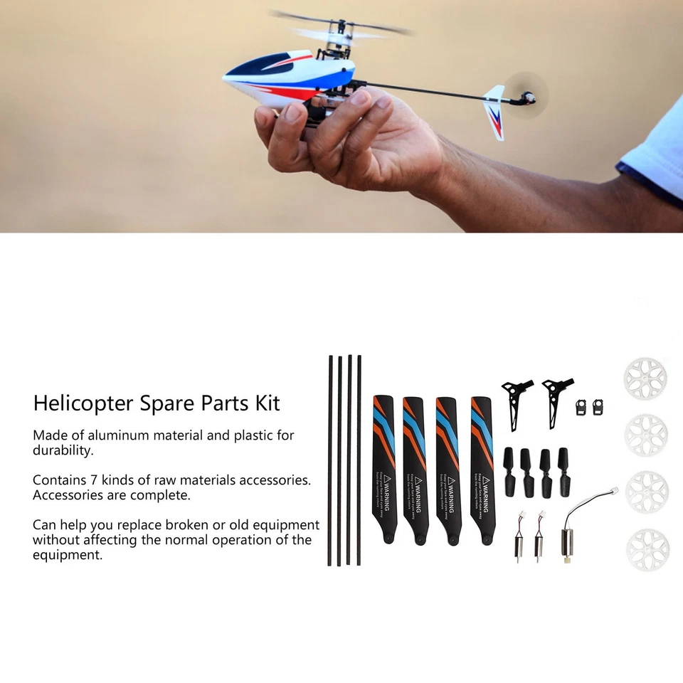 Hubschrauber Ersatzteil-Set Mit 7 Zubehör RC Rotorblätter Pa KU - Bild 4 von 4