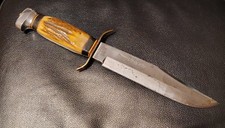 Vintage Solingen Germany Stag handle, Original Bowie Knife, With Sheath