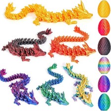 6PCS 3D Printed Dragon Eggs with Dragon Inside   Articulated Fidget Toys, East