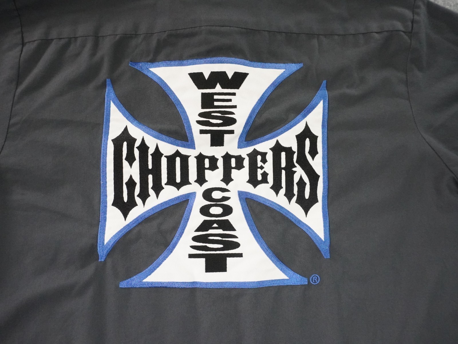 Jesse James Work Wear Shirt Mens Medium Gray West Coast Choppers M/C Club