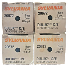Sylvania Lot of 4 20672 Dulux Double Tube Bulb 18W