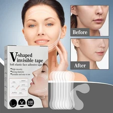 Face Lift Tape Invisible,100 Strips, Patches Stickers, Skin Hide Lines Wrinkles