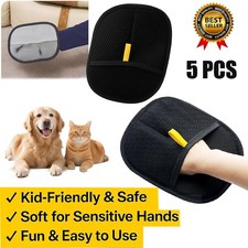 5PC Electrostatic Pet Hair Removal Gloves Brush Double-sided Pet Grooming Gloves