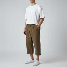 Jungmaven Pants Mens M Brown Hemp Cotton Reggae Crop Frayed Hem Festival Casual