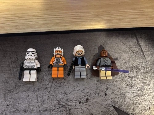 LEGO Star Wars Minifigure Lot Mace Windu, Stormtrooper, Rebel Pilot And Solider