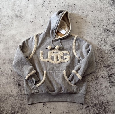 Telfar x UGG Shearling Hoodie Heather Grey RARE SIZE M