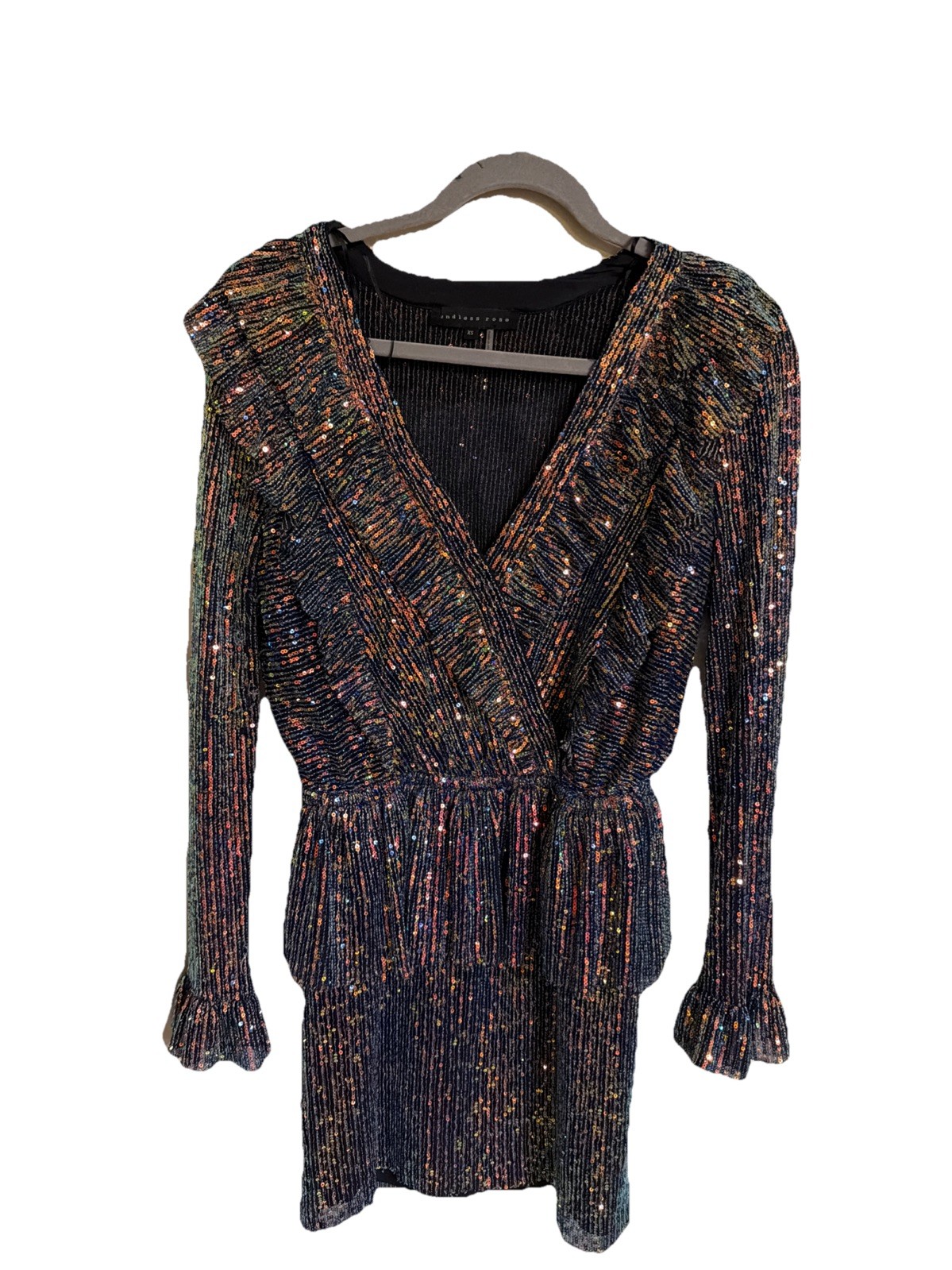 Endless Rose Black Multicolor Sequin Mini Dress X… - image 14