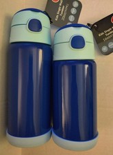 2 Kids Single Wall Stainless Steel Tumblers with Straw 20oz  16 oz.