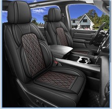 Faux Leather Car Seat Covers Full Set For Dodge Ram 1500 2500 Truck Flat Rear Faux Leather Car Seat Covers Full Set For Dodge Ram 1500 2500 Truck Flat Rear