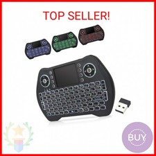 Easytone Backlit Mini Wireless Keyboard with Touchpad Mouse Combo Remote Control