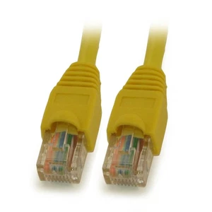 50ft Cat5E Ethernet RJ45 Câble de patch étiré sans glissière YELLOW