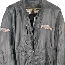 Genuine Harley Davidson Men's Embroidered Nylon Riding Jacket Outer Shell Only-L