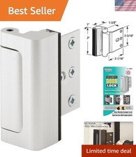 Defender U 10827 High Security Door Reinforcement Lock - Satin Nickel Finish