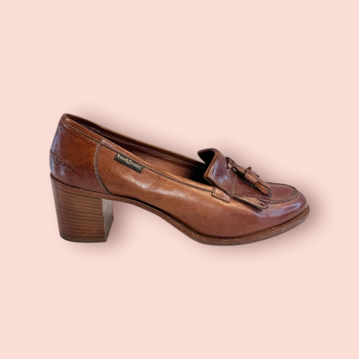 Russel & Bromley Classic Brown Leather Woman Brogues, EU38, US 7, stunning Russell Bromley Shoe - Etsy main image 4