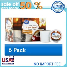 6 pack Great Value 100 Arabica House Blend Medium Roast Coffee Pods, 12 Count