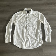 Kenneth Cole White Slim Fit Dress Shirt Size M