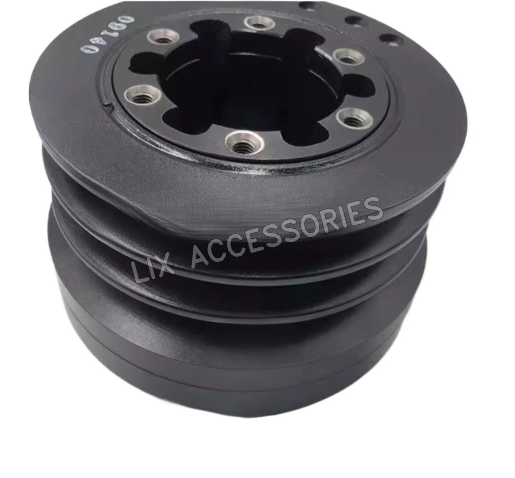 QTY:1 new Engine 4BG1 crankshaft pulley 3 groove ZX120 excavator 8 ...