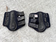Horse Size M Splint Boots Black Set of 2 Pair, Front Leg