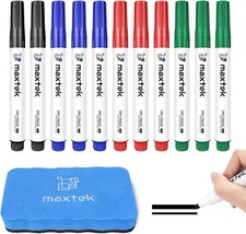 Low Odor Dry Erase Markers Chisel Tip, Whiteboard Markers Set 12 Count with 1