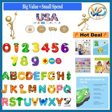 Educational Magnetic Letters Numbers Set for Kids 39 Pieces