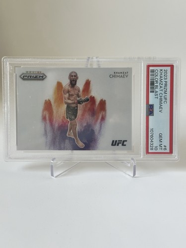 Khamzat Chimaev #6 2023 Panini Prizm UFC Color Blast card