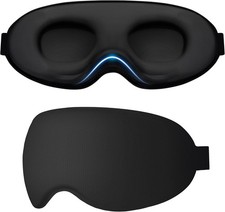 Gritin 3D Sleep Mask 100% Blackout Eye Mask Soft Zero Pressure Adjustable Strap