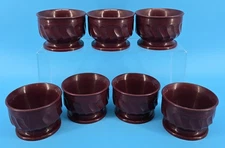 Set of 7 Dinex Turnbury Dessert Bowls Cranberry Swirl #3200 5 oz Insulated