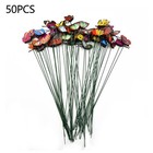 50Pcs Butterfly Garden Metal Stake Patio Lawn Yard Wedding Outdoor Village Decor