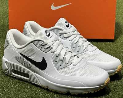 Nike Air Max 90 G Water Resistant Golf Shoes White/Black/Gum Size